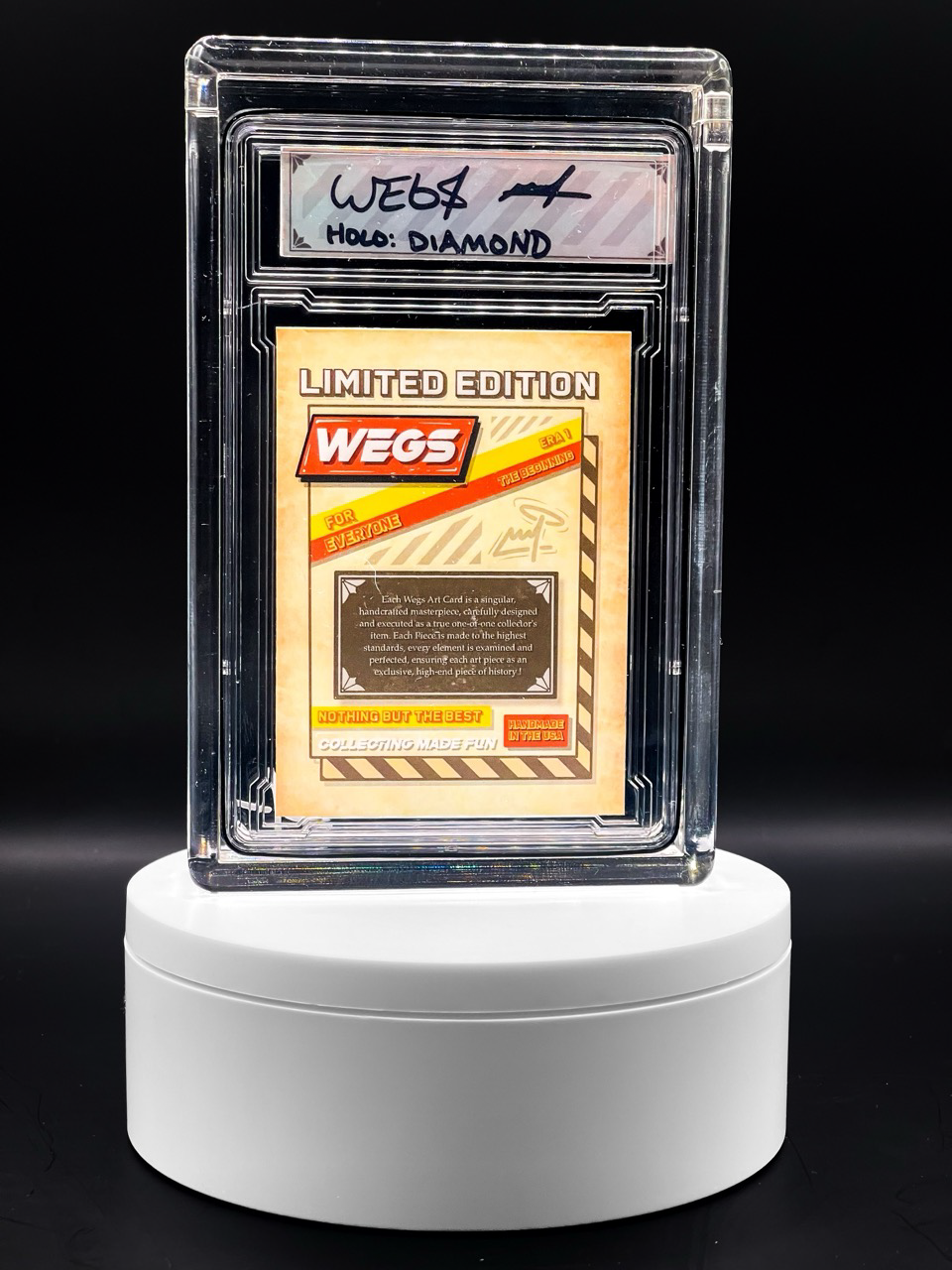 Wegs Art - Neon Spartan - White Suit - Holo Diamond Variation - Design 62 - Halo