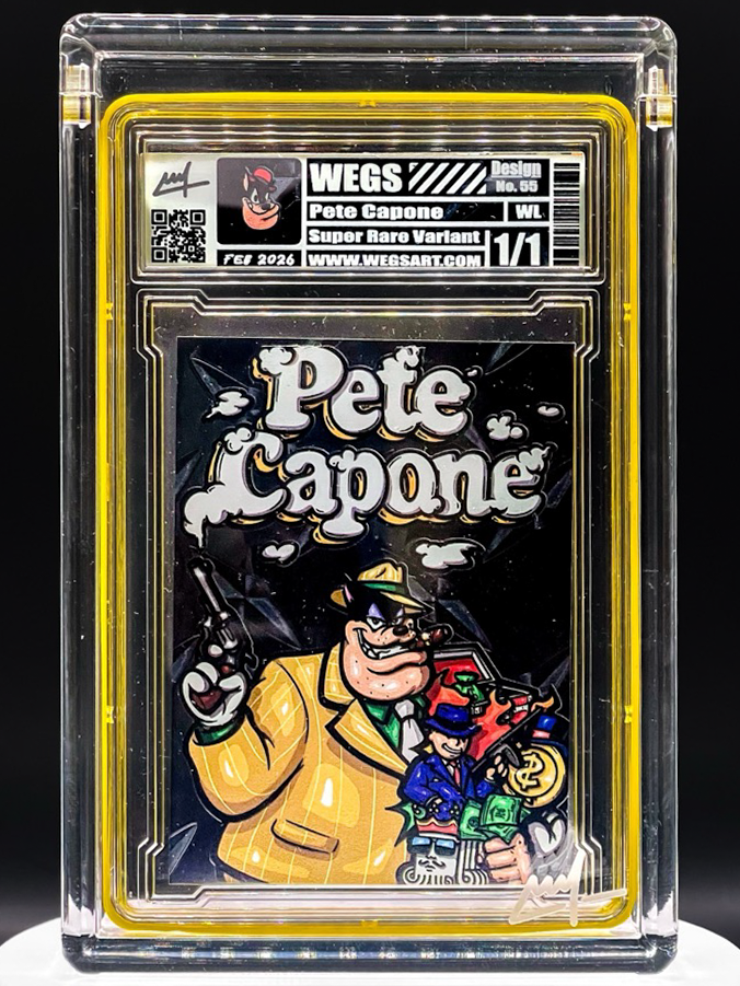 Wegs Art - Pete Capone - Super Rare Variant - Holo Obsidian Variation - Design 55