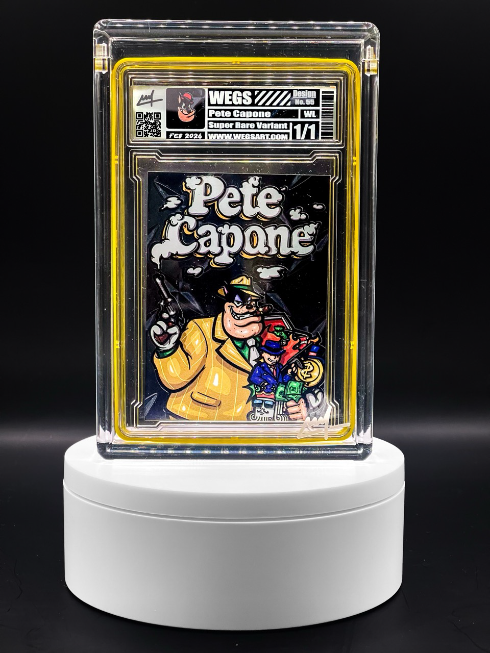 Wegs Art - Pete Capone - Super Rare Variant - Holo Obsidian Variation - Design 55