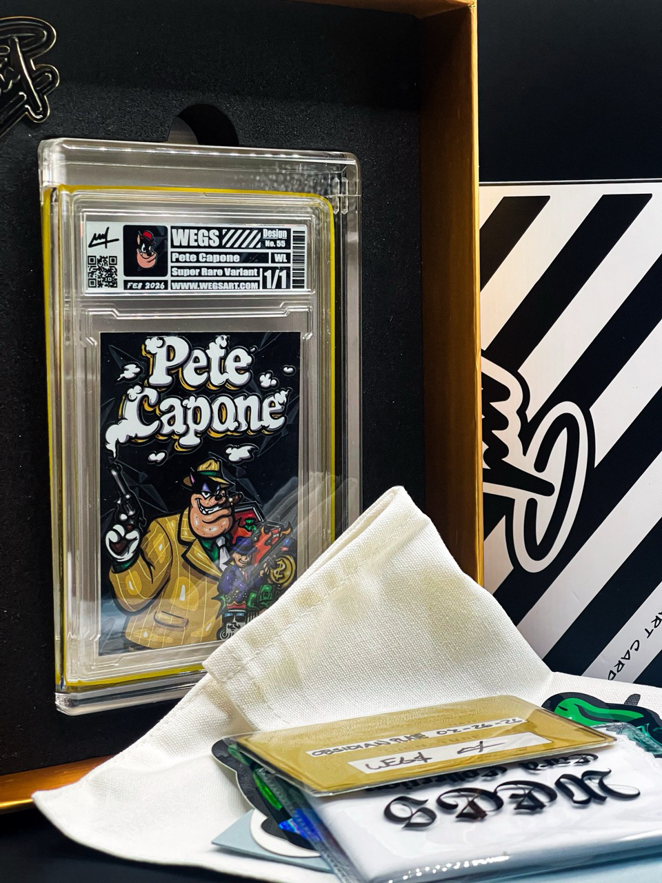 Wegs Art - Pete Capone - Super Rare Variant - Holo Obsidian Variation - Design 55