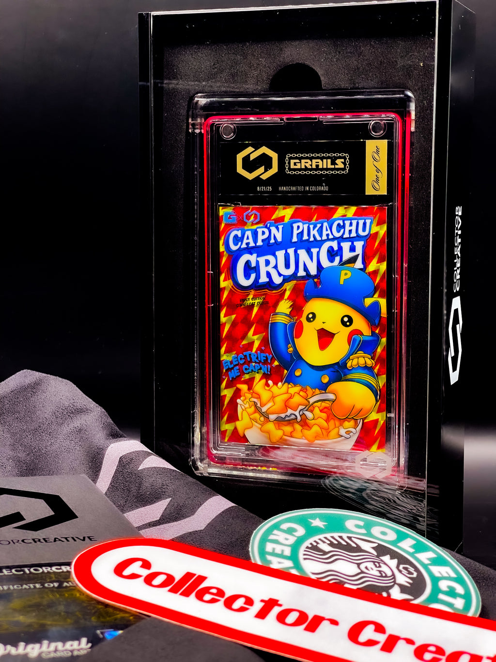 Collector Creative/Grails Collab - Duo: Captain Pikachu - Red and Blue Bolt Variant - Art Card Set