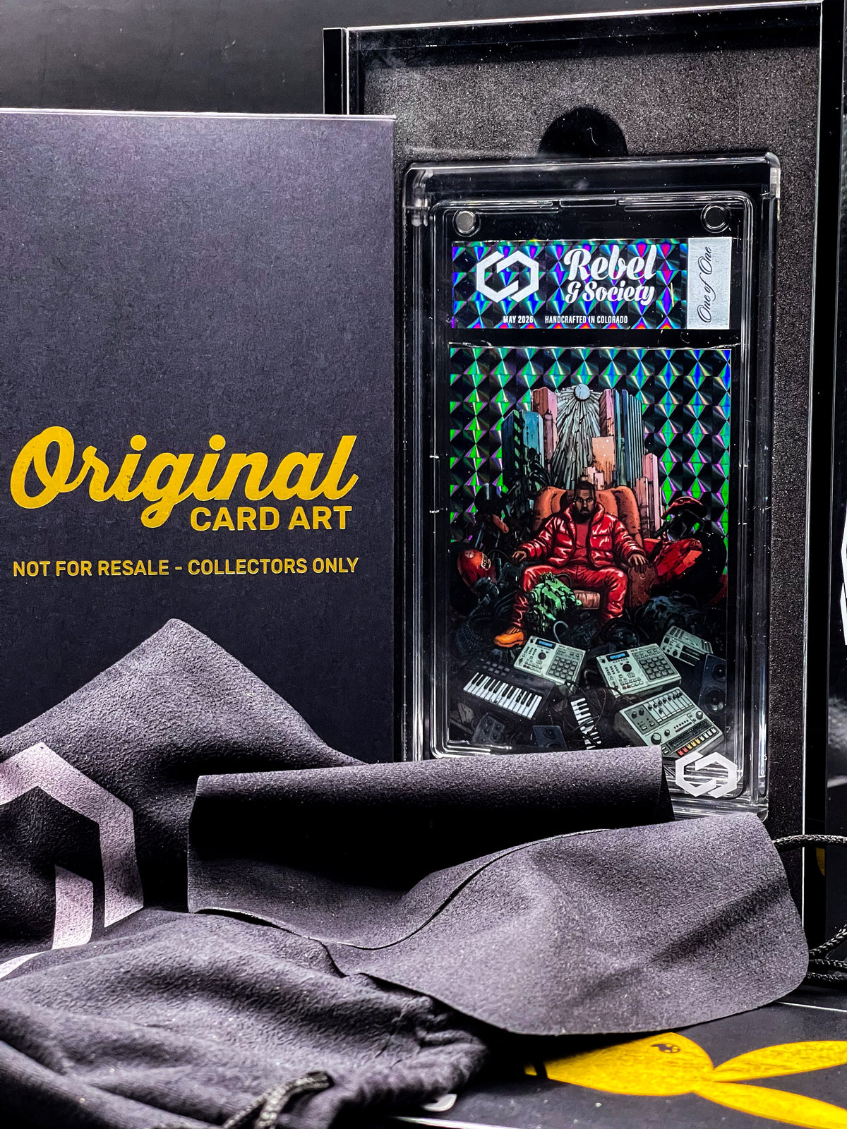 Collector Creative x Rebel G Society - Ye Omega - Obsidian Variant - Kanye West Ye Akira Homage Art Card 1/1