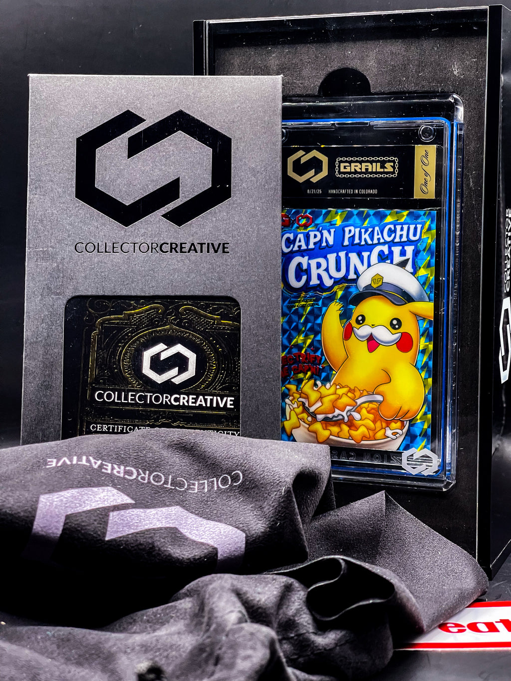 Collector Creative/Grails Collab - Duo: Captain Pikachu - Red and Blue Bolt Variant - Art Card Set