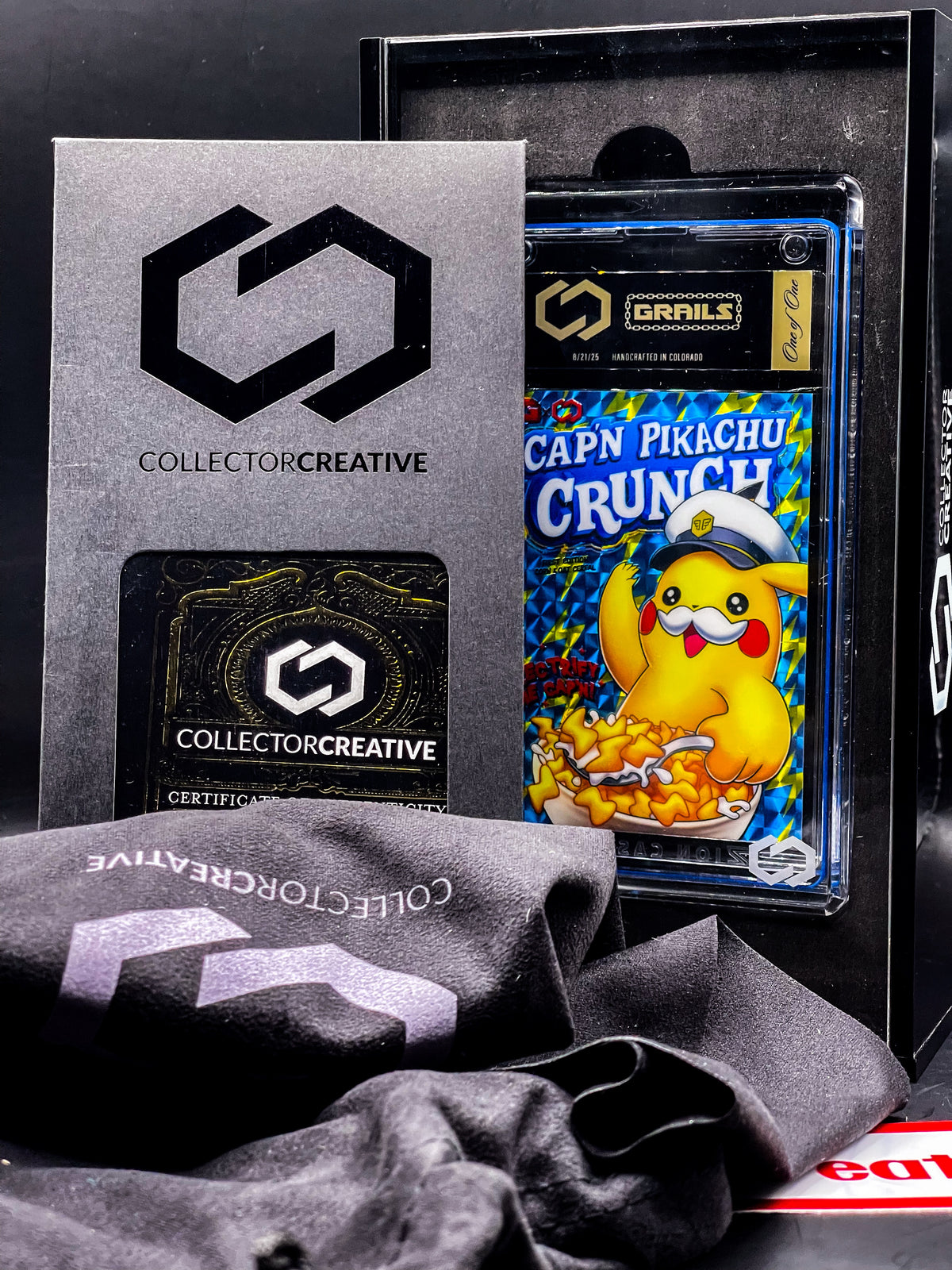 Collector Creative/Grails Collab - Duo: Captain Pikachu - Red and Blue Bolt Variant - Art Card Set