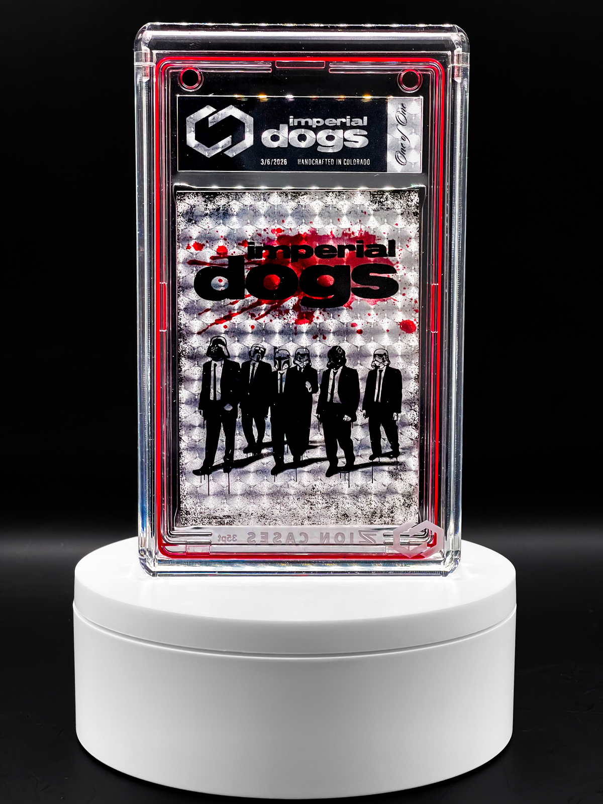 Collector Creative - Imperial Dogs - Silver Rarefoil Variant - Star Wars Stormtrooper/Reservoir Dogs  Homage Art Card 1/1