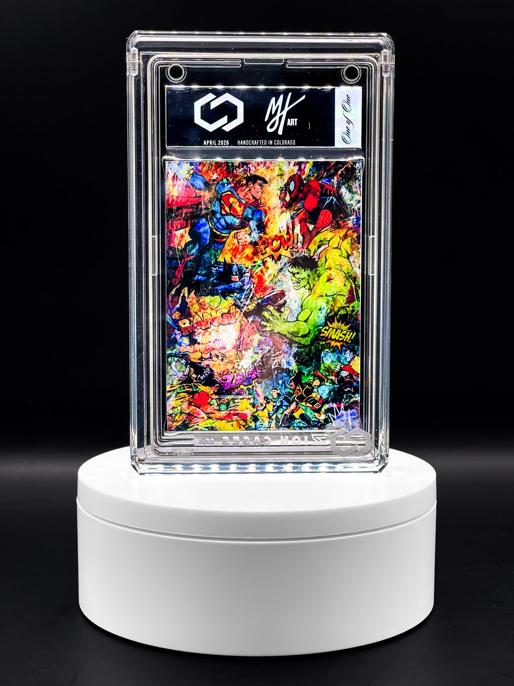 Collector Creative/Murray Henderson Collab - DC vs Marvel - Hypnotic Variant - DC and Marvel Superhero Homage Art Card