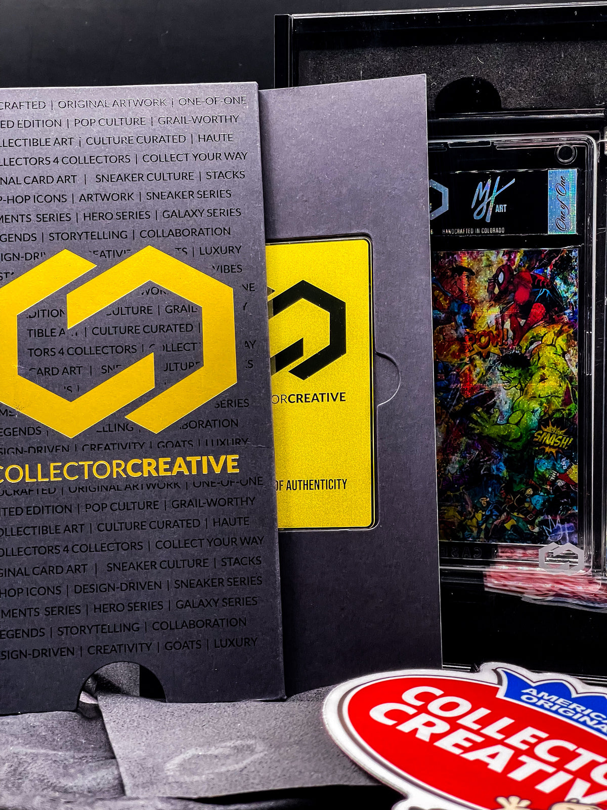 Collector Creative/Murray Henderson Collab - DC vs Marvel - Hypnotic Variant - DC and Marvel Superhero Homage Art Card