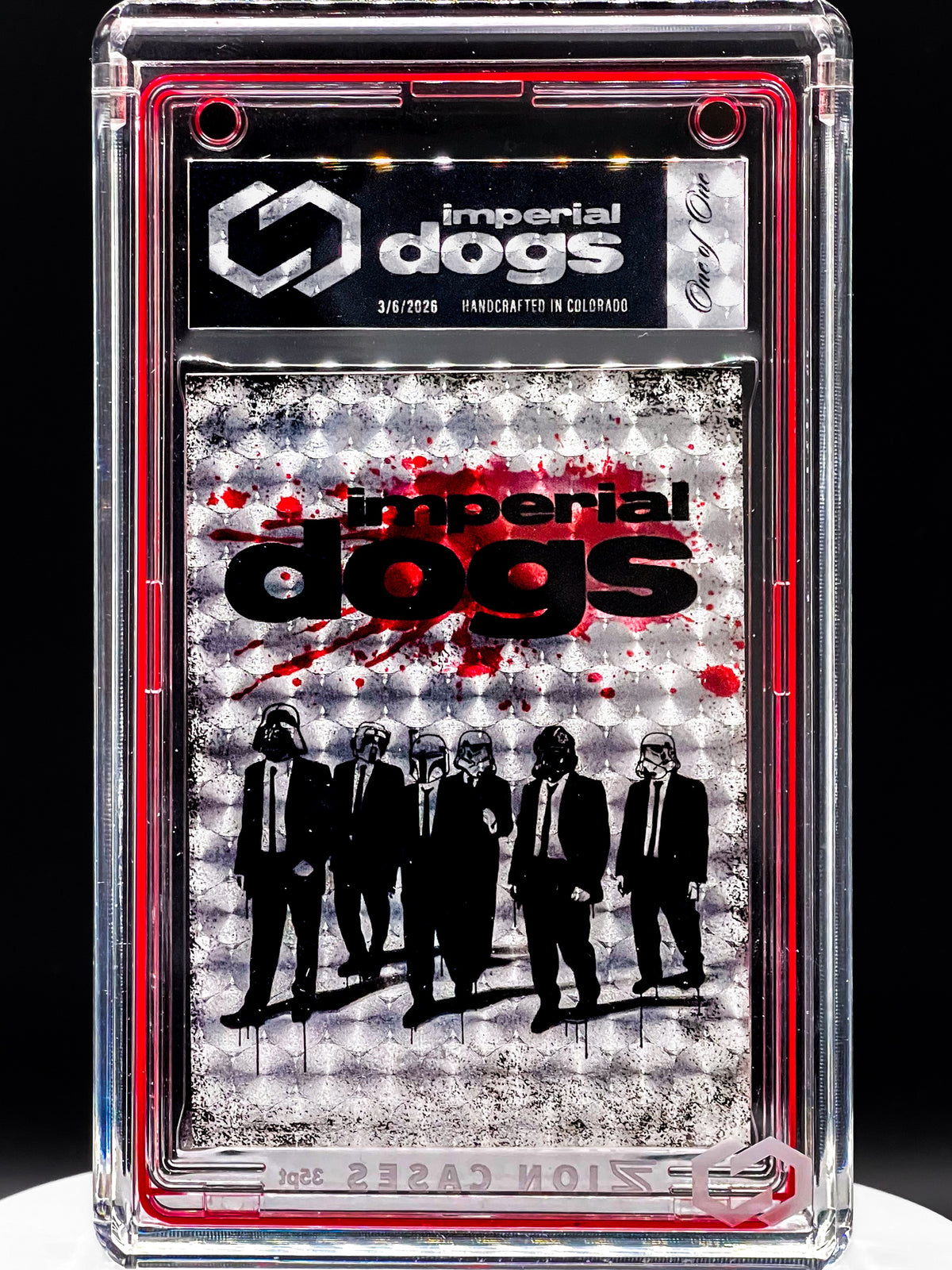 Collector Creative - Imperial Dogs - Silver Rarefoil Variant - Star Wars Stormtrooper/Reservoir Dogs  Homage Art Card 1/1