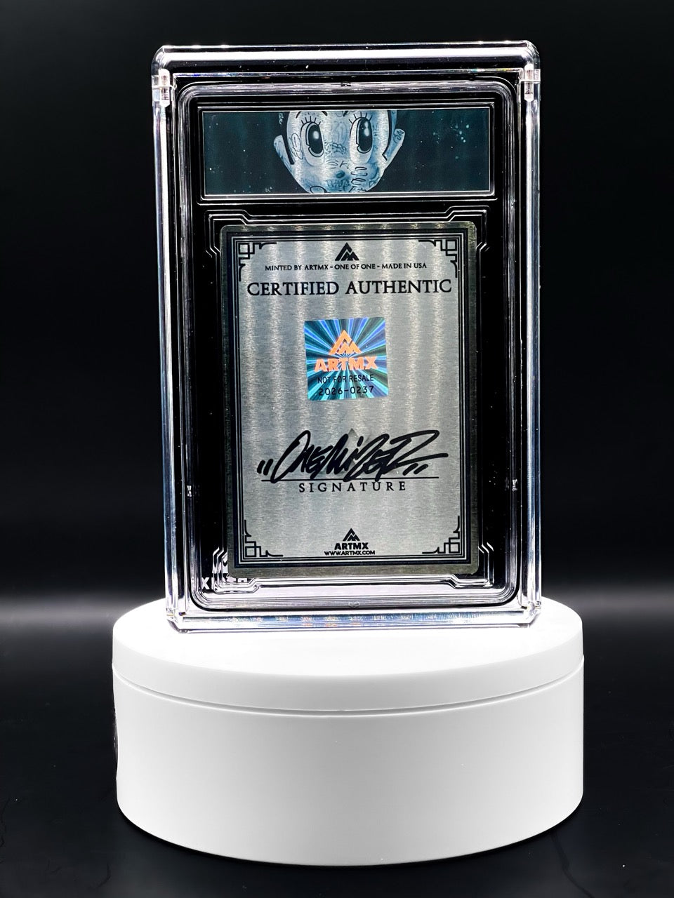ArtMX x Onemizer - ASTRO TAGS - Carbon Fibre Variant - Astro Boy Homage 1/1