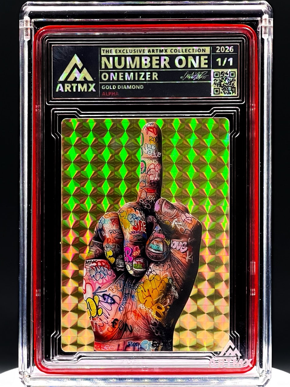 ArtMX x Onemizer - NUMBER ONE - ALPHA Gold Diamond Variant - 1/1