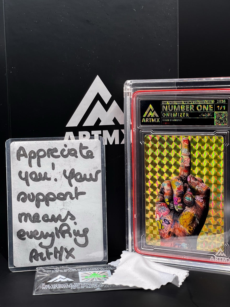 ArtMX x Onemizer - NUMBER ONE - ALPHA Gold Diamond Variant - 1/1