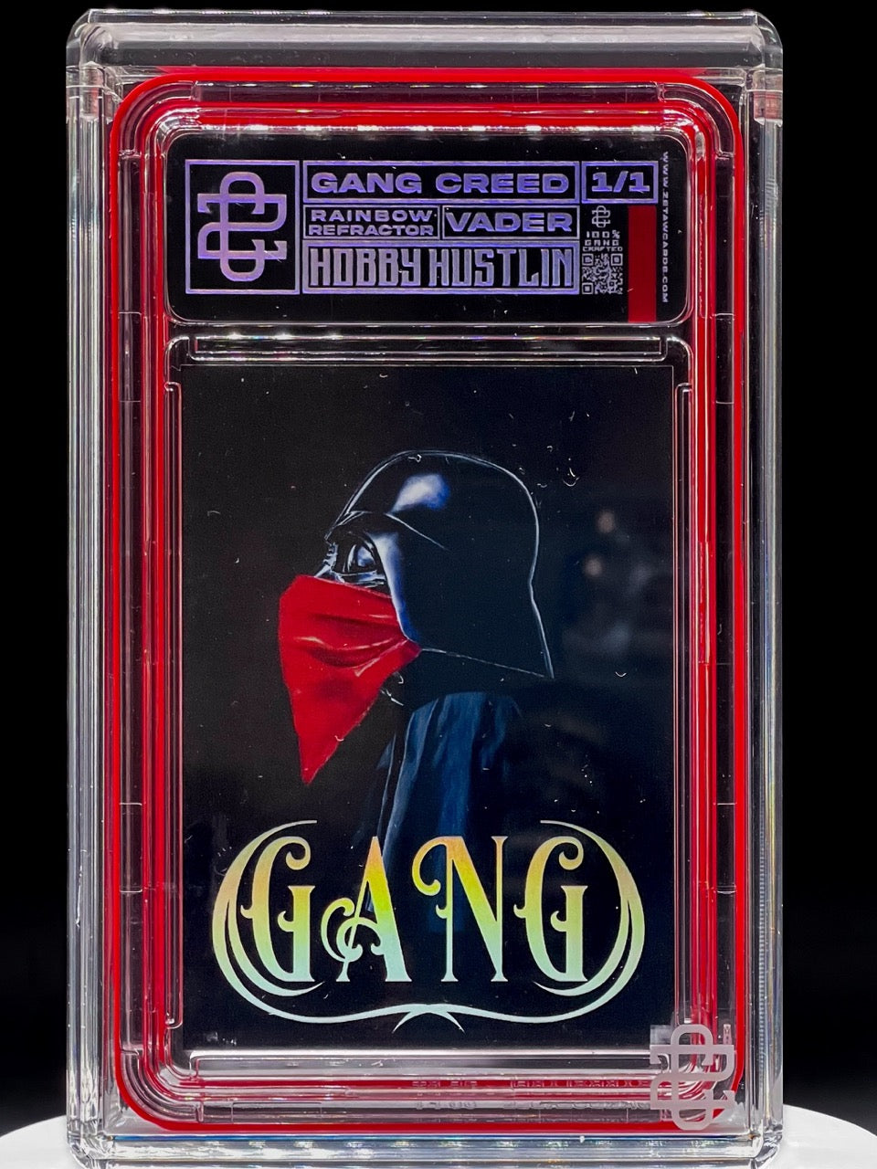 Zetaw - GANG CREED - VADER - 1/1 Rainbow Refractor Variant - GANG #2 - Hobby Hustlin - Darth Vader Homage Art Card