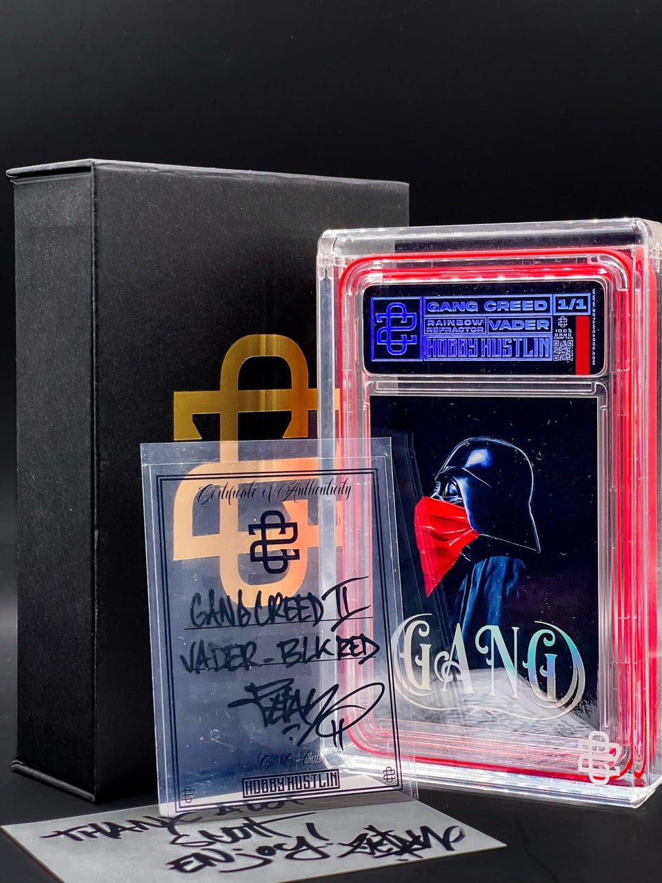 Zetaw - GANG CREED - VADER - 1/1 Rainbow Refractor Variant - GANG #2 - Hobby Hustlin - Darth Vader Homage Art Card