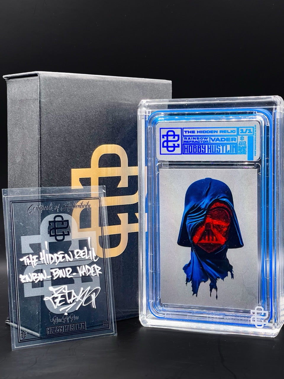 Zetaw - The Hidden Relic - VADER - 1/1 Rainbow Refractor Variant - Hobby Hustlin - Darth Vader Homage Art Card