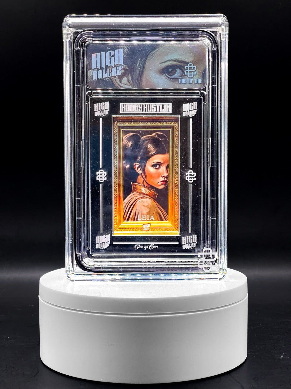 Zetaw - High Rollaz’ - Leia Frame II - 1/1- Hobby Hustlin - Princess Leia Homage Art Card