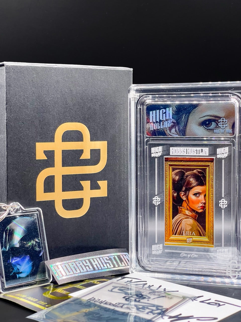 Zetaw - High Rollaz’ - Leia Frame II - 1/1- Hobby Hustlin - Princess Leia Homage Art Card