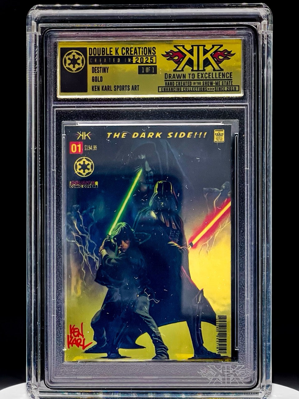 Ken Karl Sports Art - Fulfill your DESTINY 1:1 Gold Foil Art Piece