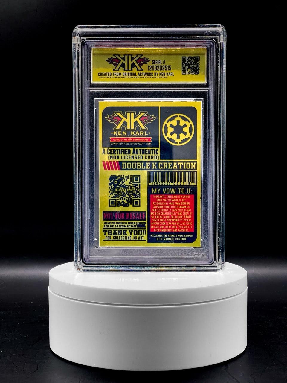 Ken Karl Sports Art - Fulfill your DESTINY 1:1 Gold Foil Art Piece